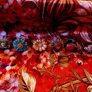 Statement Rings Lot of 8 Size 7-8 Adjustable.